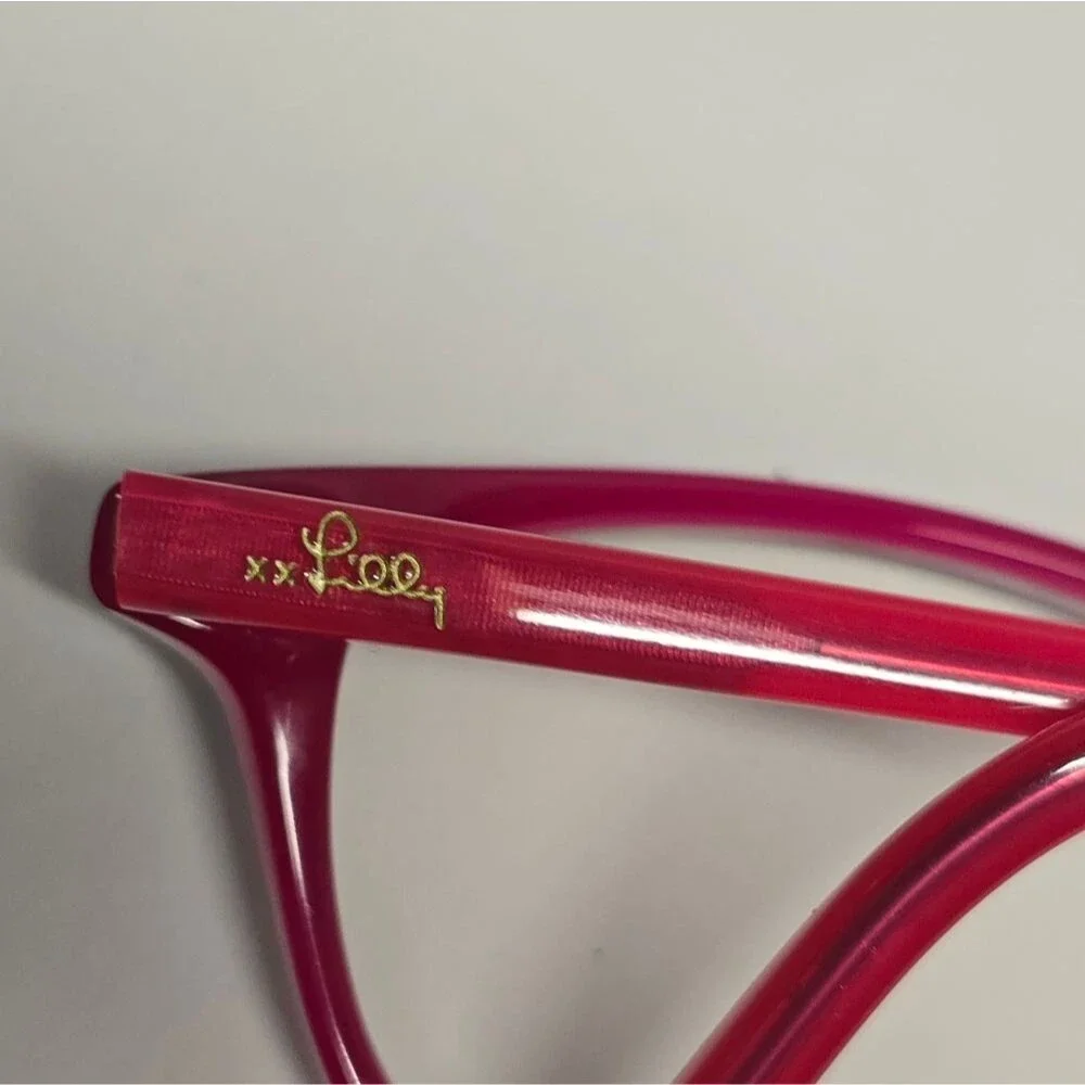 Lilly Pulitzer Girls Pink Burgundy Eyeglasses Frames 45-15-125